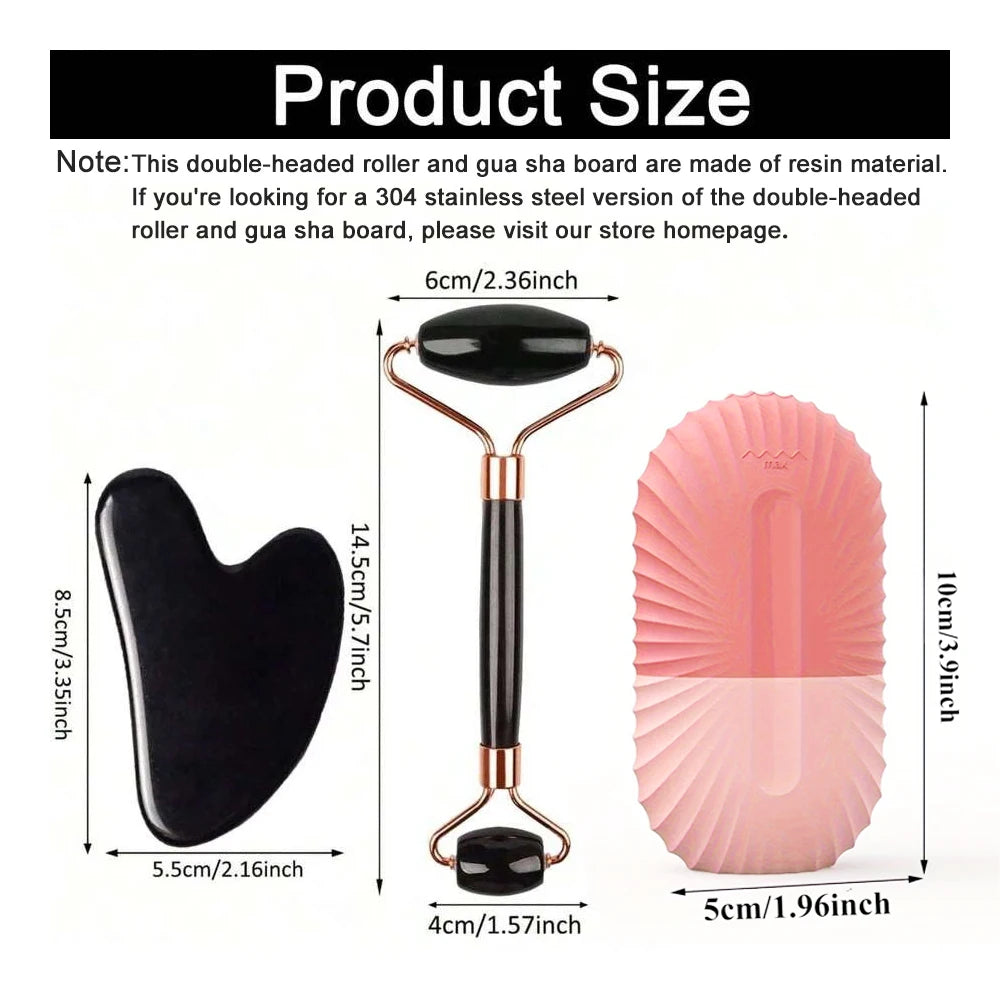 Jade Roller & Gua Sha Facial Set — Sculpt, Lift & Glow